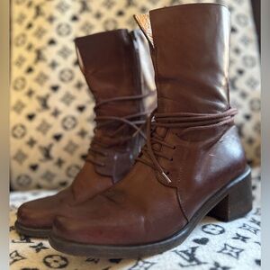 Joan & David Brown Leather Women's Boots